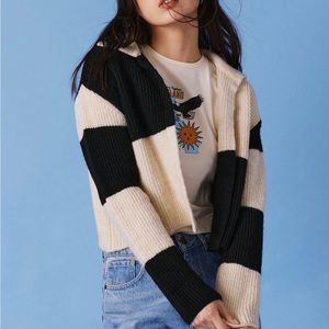 ASOS Colorblock Stripe collar cardigan
